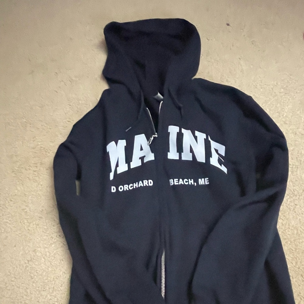 Maine Old Orchard Beach zip up hoodie